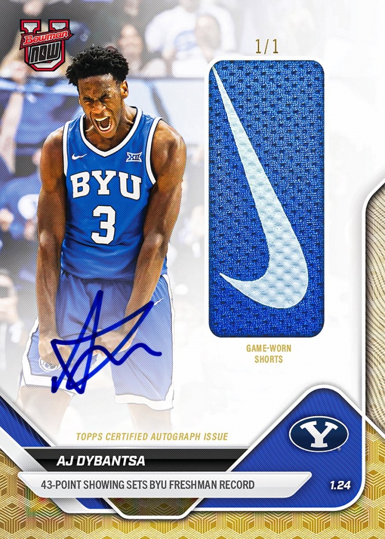 得要多少钱?迪班萨43分生涯之夜球裤被裁剪制作成1of1球星卡